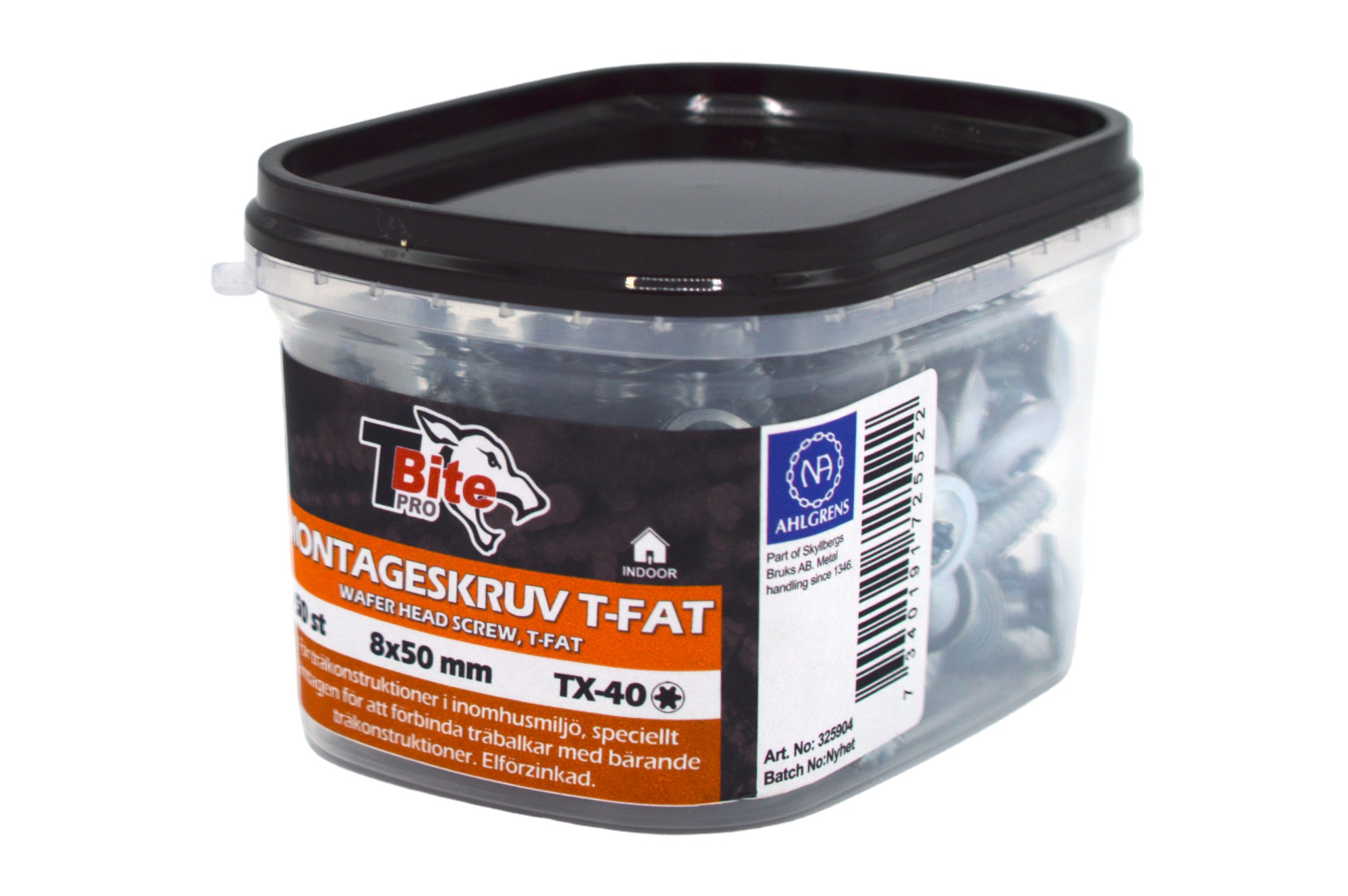 Montageskruv T-fat trä efz 8x50 mm 
